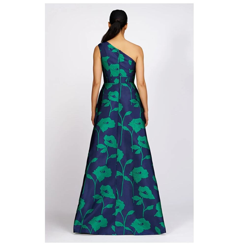 NEW Kay Unger Tiara Floral Print One-Shoulder Gown Size 6 - Picture 2 of 14